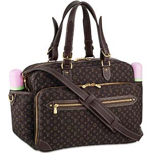Louis Vuitton Khaki Monogram Mini Lin Sac Maman Messenger Diaper Baby Bag  115lv15